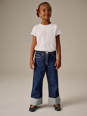 Blue Turn Up Wide Leg 100% Cotton Jeans (3-16yrs) - Image 2 of 8