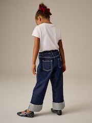 Blue Turn Up Wide Leg 100% Cotton Jeans (3-16yrs) - Image 3 of 8