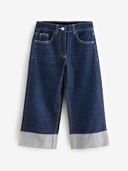 Blue Turn Up Wide Leg 100% Cotton Jeans (3-16yrs) - Image 5 of 8