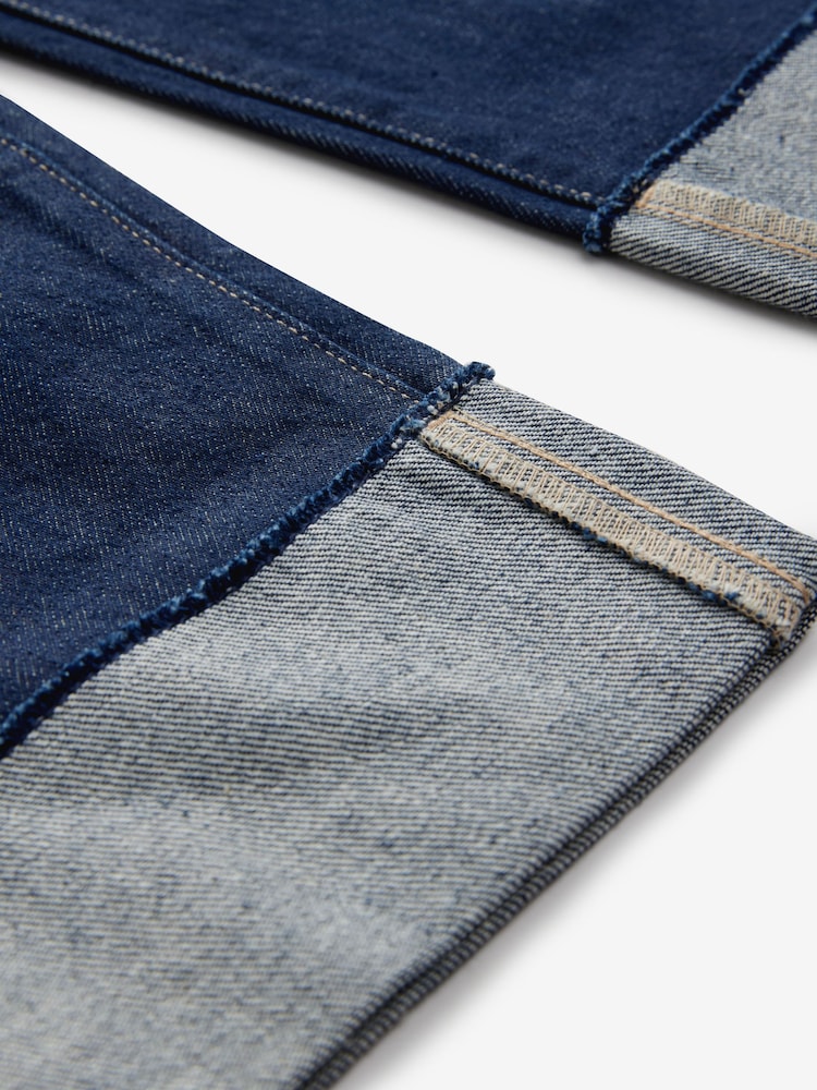 Blue Turn Up Wide Leg 100% Cotton Jeans (3-16yrs) - Image 8 of 8