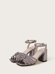Monsoon Pink Plaited Block Heel Sandals - Image 2 of 4