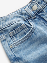 Blau Denim - Ausgestellte Jeans mit Verzierung aus 100 % Baumwolle (3–16 J.) - Bild 8 von 9