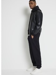 River Island Black Regular Fit 100% Cotton Long Sleeve Hoodie - Image 2 of 4