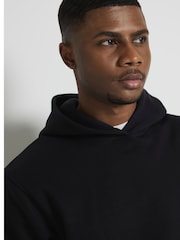 River Island Black Regular Fit 100% Cotton Long Sleeve Hoodie - Image 3 of 4