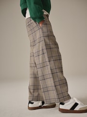 Neutral Check Wide Leg Trousers (3-16yrs) - Image 4 of 8