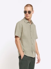 River Island Green 100% Cotton Shirt - Image 1 of 3