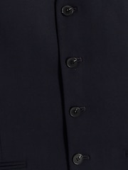 River Island Blue Plain Suit Waistcoat - Image 6 of 6