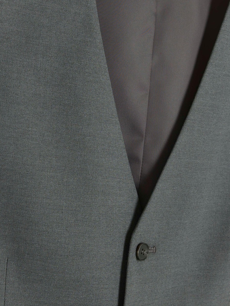 River Island Grey Plain 100% Cotton Suit Waistcoat - Image 4 of 4
