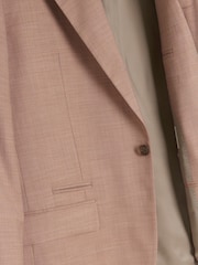 River Island Pink Single Breasted Texture Slim Fit Suit Jacket - Image 4 of 4
