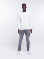 River Island Grey Skinny Fit Jeans - Image 1 of 4
