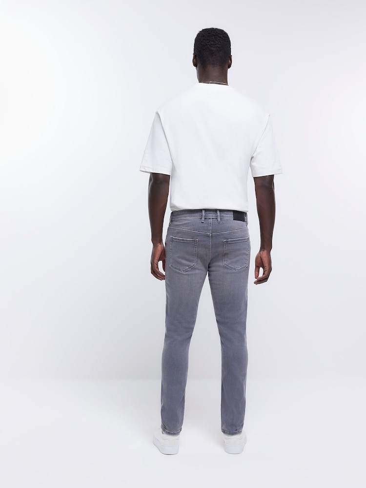 River Island Grey Skinny Fit Jeans - Image 2 of 4