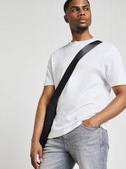 River Island Grey Slim Denim Shorts - Image 3 of 4