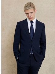 Blauw - River Island Slim Fit Plain Suit Jacket - Image 1 of 1