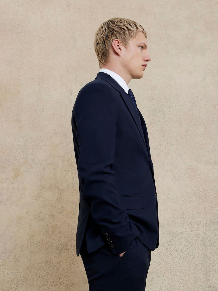 River Island Blue Suit Jacket - Image 2 of 4 River Island Blue Suit Jacket - Image 2 of 4