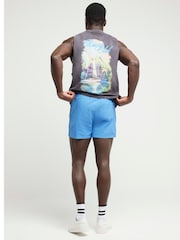 River Island Blue Regular Fit Seersucker Swim Shorts - Image 2 of 4