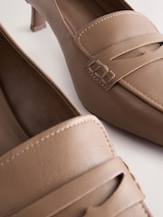 Neutral Forever Comfort® Leather Point Kitten Loafer Heels - Image 5 of 5