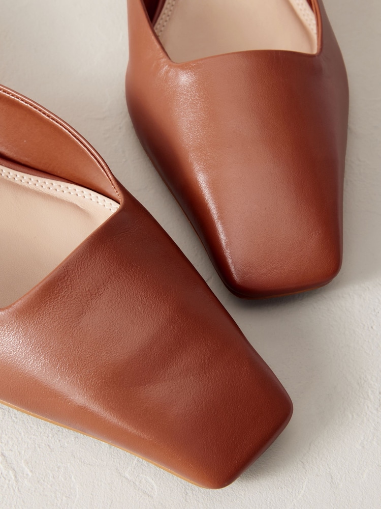 Keith Square Toe Mules Heels Authentic Charles And Keith Square