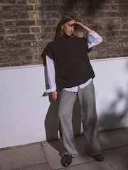 Black Wool Cashmere Knitted Tank - Image 2 of 9