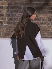 Black Wool Cashmere Knitted Tank - Image 4 of 9