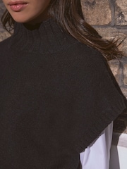 Black Wool Cashmere Knitted Tank - Image 5 of 9