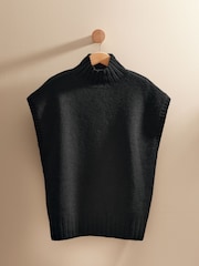 Black Wool Cashmere Knitted Tank - Image 7 of 9