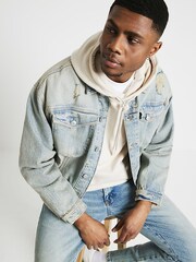 River Island Blue Tapered Fit Jeans - Image 4 of 7