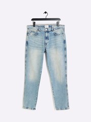 River Island Blue Tapered Fit Jeans - Image 7 of 7