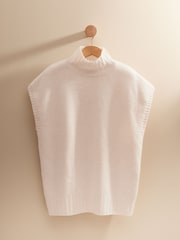 Cream Wool Cashmere Knitted Tank - Image 6 of 10