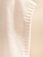 Cream Wool Cashmere Knitted Tank - Image 8 of 10