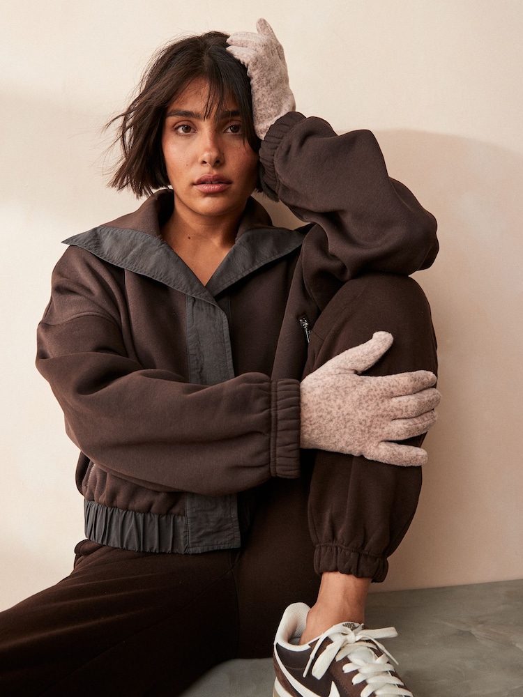Pink Fleece Gloves - Image 1 of 5