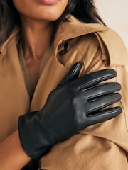 Black Leather Gloves - Image 2 of 4