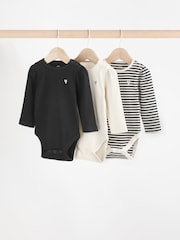 Black/White Baby Bodysuits 3 Pack - Image 1 of 11