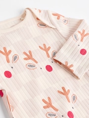 Ecru Baby 'My First Christmas' 100% Cotton Bodysuit - Image 4 of 6