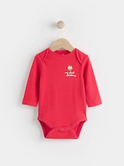 Red Baby 'My First Christmas' 100% Cotton Bodysuit - Image 1 of 7