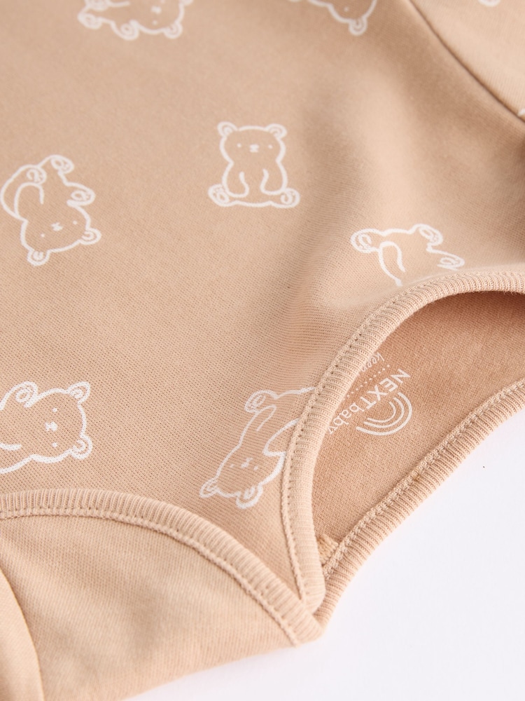 neutre - Bodys bébé à manches courtes en forme d'ours 5 Pack - Image 10 of 12