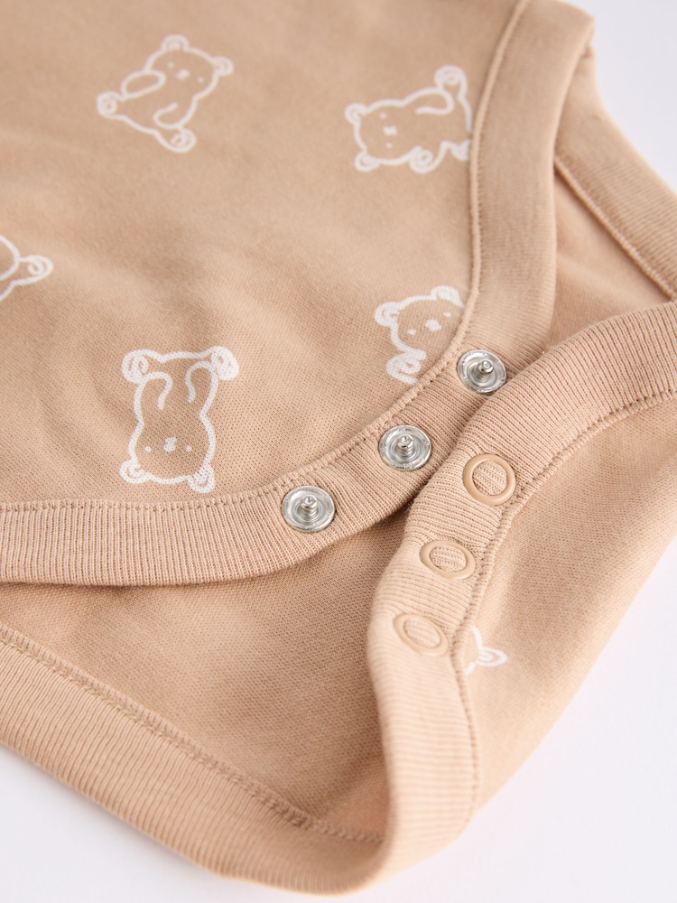 neutre - Bodys bébé à manches courtes en forme d'ours 5 Pack - Image 11 of 12
