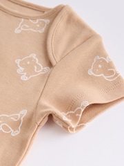 Neutral Baby Short Sleeves Bear Bodysuits 5 Pack - Image 12 of 12