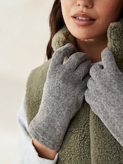 Grey Fleece Gloves - Image 1 of 4
