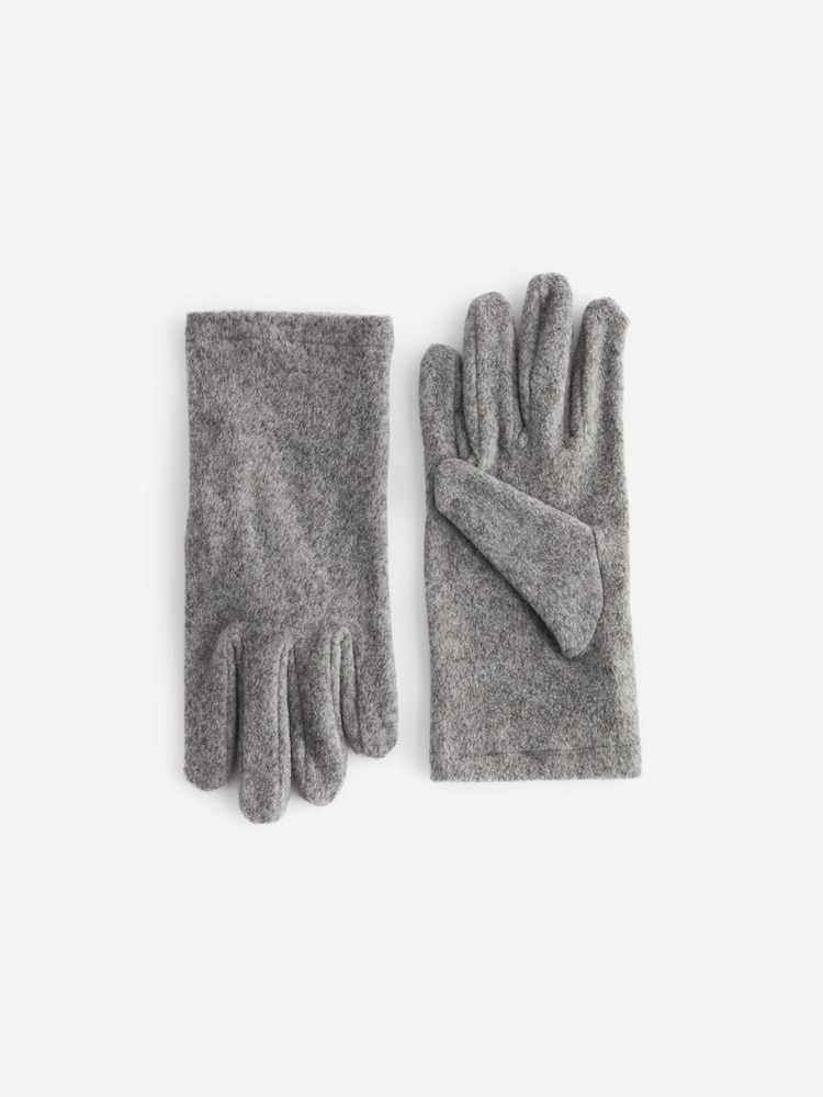 Grey Fleece Gloves - Image 2 of 4