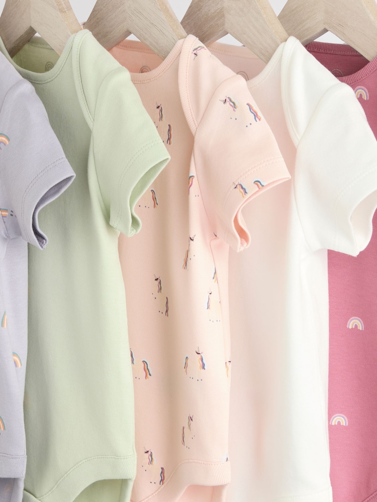Multi - Pastel Manches courtes  100% Coton Body 7 Lot - Image 11 of 14