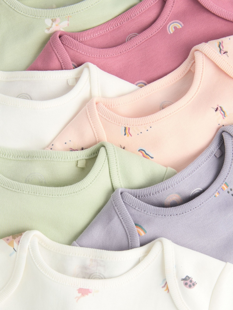 Multi - Pastel Manches courtes  100% Coton Body 7 Lot - Image 12 of 14