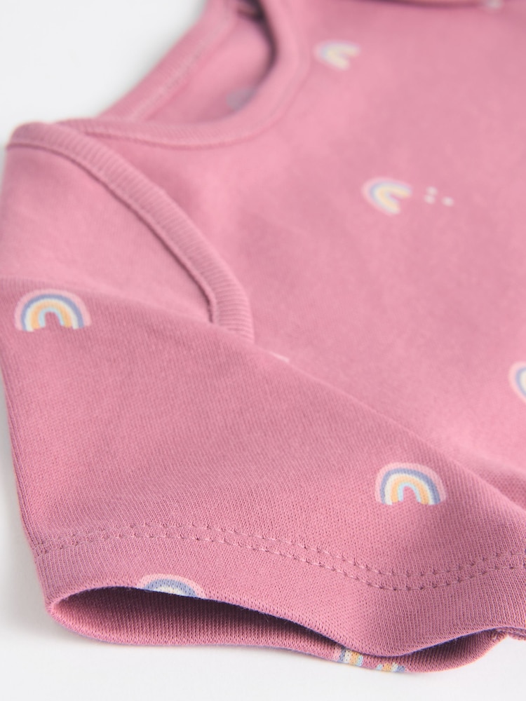 Mehrfarbig - Pastellfarbener Kurzarm-Bodysuit aus 100 % Baumwolle im 7 er-Pack - Bild 14 von 14 Mehrfarbig - Pastellfarbener Kurzarm-Bodysuit aus 100 % Baumwolle im 7 er-Pack - Bild 14 von 14