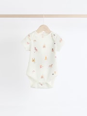 Multi 7 Pack Pastel Short Sleeve 100% Cotton Bodysuit 7 Pack - Image 2 of 14