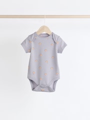 Multi 7 Pack Pastel Short Sleeve 100% Cotton Bodysuit 7 Pack - Image 3 of 14