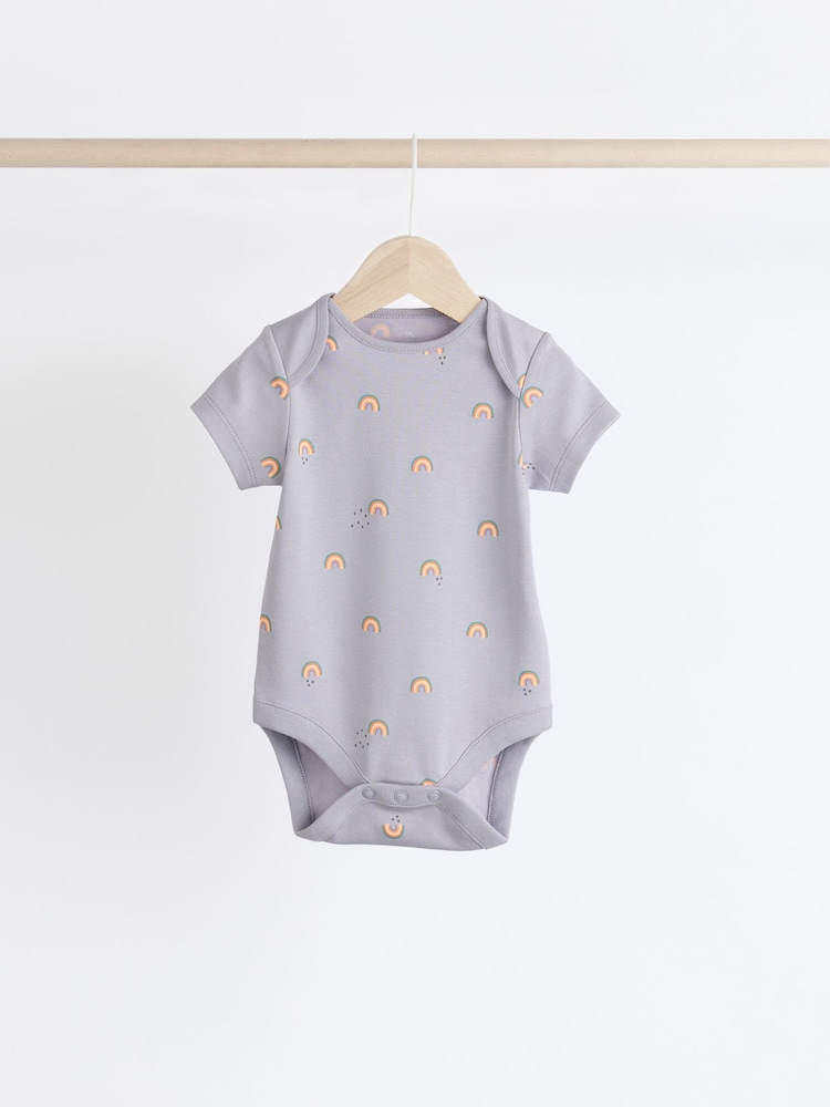 Multi - Pastel Manches courtes  100% Coton Body 7 Lot - Image 3 of 14