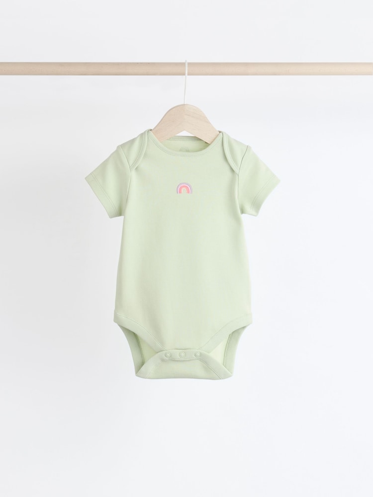 Multi - Pastel Manches courtes  100% Coton Body 7 Lot - Image 4 of 14