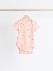 Multi 7 Pack Pastel Short Sleeve 100% Cotton Bodysuit 7 Pack - Image 5 of 14