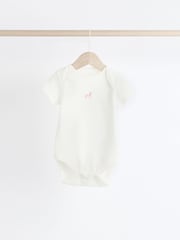 Multi 7 Pack Pastel Short Sleeve 100% Cotton Bodysuit 7 Pack - Image 6 of 14