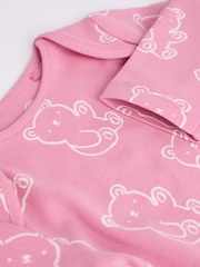 Pink Baby 100% Cotton Bodysuits 5 Pack - Image 12 of 12