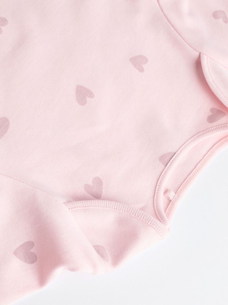 Pink Baby 100% Cotton Bodysuits 5 Pack - Image 11 of 13